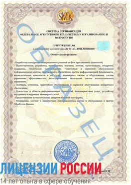 Образец сертификата соответствия (приложение) Елизово Сертификат ISO 27001